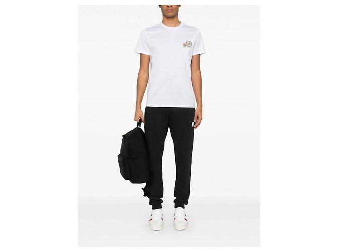 Moncler Baumwoll-T-Shirt mit doppeltem Logo-Patch - Ansicht 5