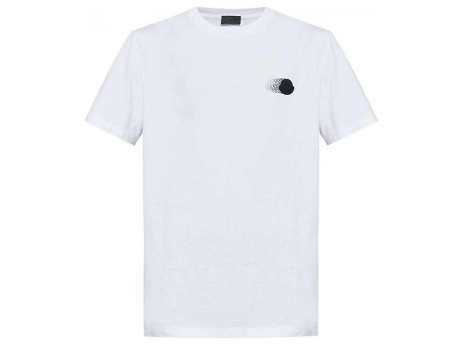 Moncler Baumwoll-T-Shirt mit verwaschenem Logo-Motiv - Ansicht 4