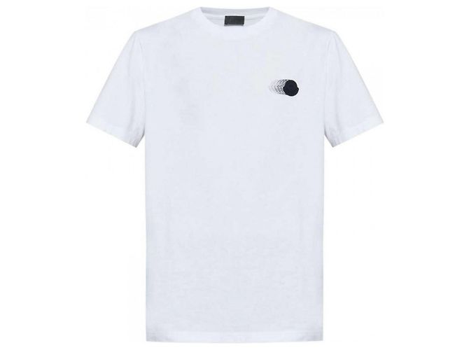 Moncler Baumwoll-T-Shirt mit verwaschenem Logo-Motiv - Ansicht 5