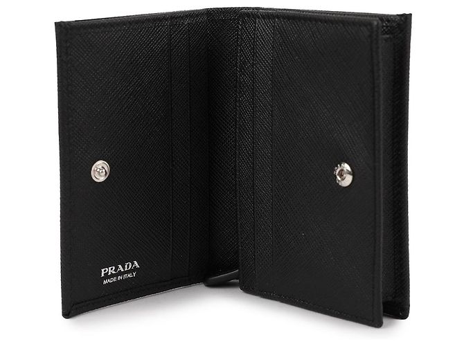 Prada Saffiano Triangle Logo Compact Wallet - view 7