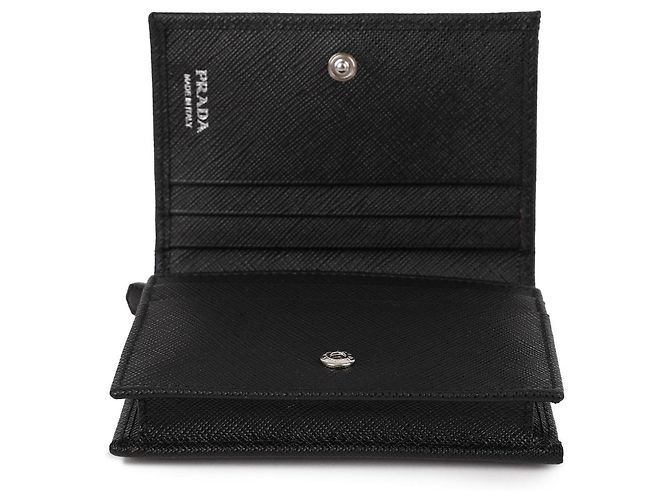 Prada Saffiano Triangle Logo Compact Wallet - view 8