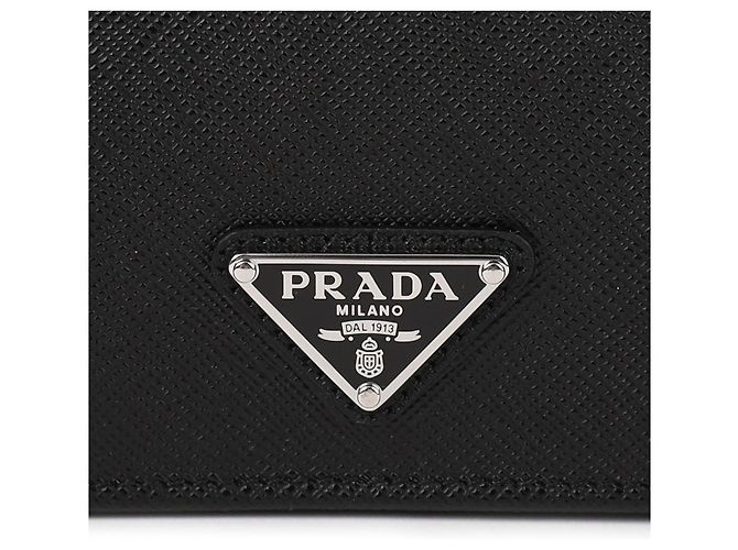 Prada Saffiano Triangle Logo Compact Wallet - view 9