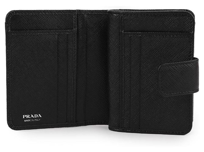 Prada Saffiano Triangle Logo Card Wallet - view 7