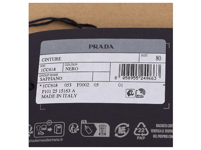 Prada Saffiano Leather Belt - view 9
