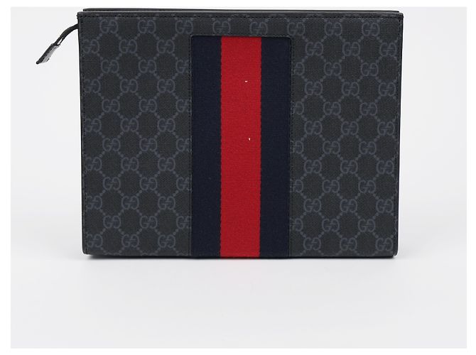 Gucci Pouch GG Supreme Black Web - vista 3