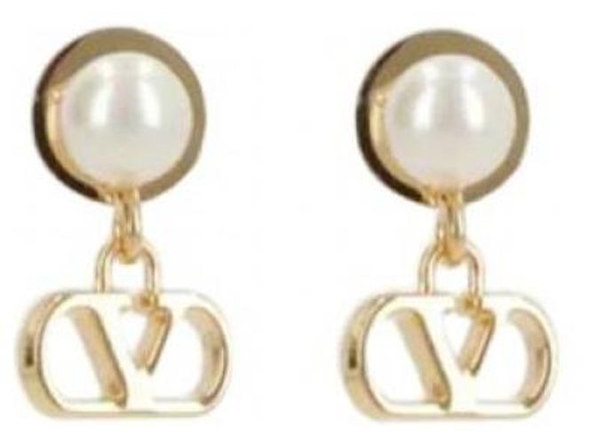 Valentino Logo Signature Perlenohrringe - Ansicht 4