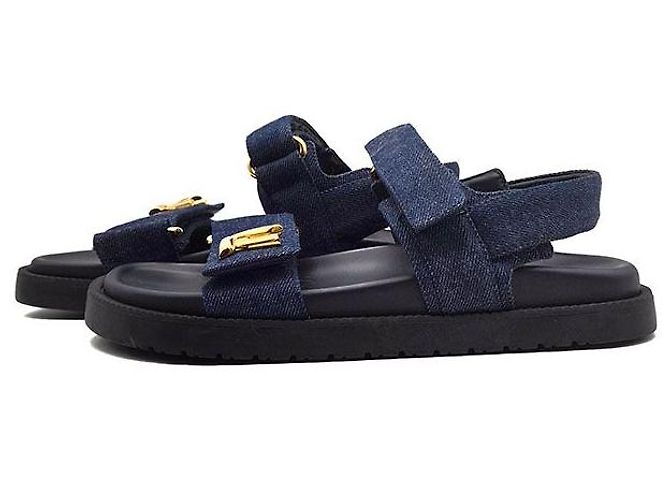 Louis Vuitton Sandali bassi comodi Denim Sunset - vista 3