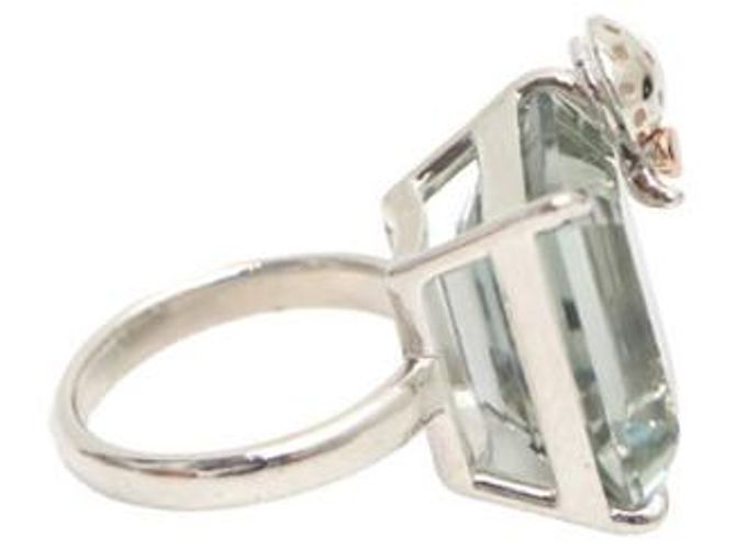 Tiffany & Co Anello Coccinella in Quarzo Verde Argento e Oro Rosa - vista 10