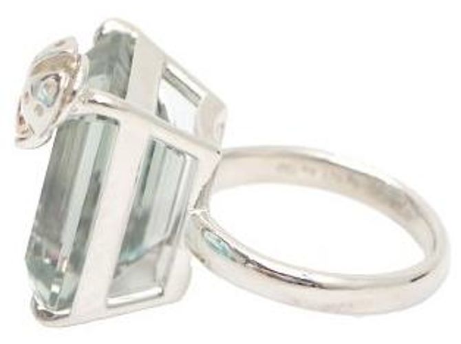 Tiffany & Co Anello Coccinella in Quarzo Verde Argento e Oro Rosa - vista 2