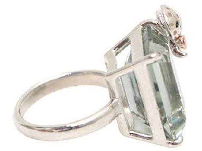Tiffany & Co Anello Coccinella in Quarzo Verde Argento e Oro Rosa - vista 4