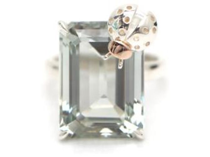 Tiffany & Co Anello Coccinella in Quarzo Verde Argento e Oro Rosa - vista 7