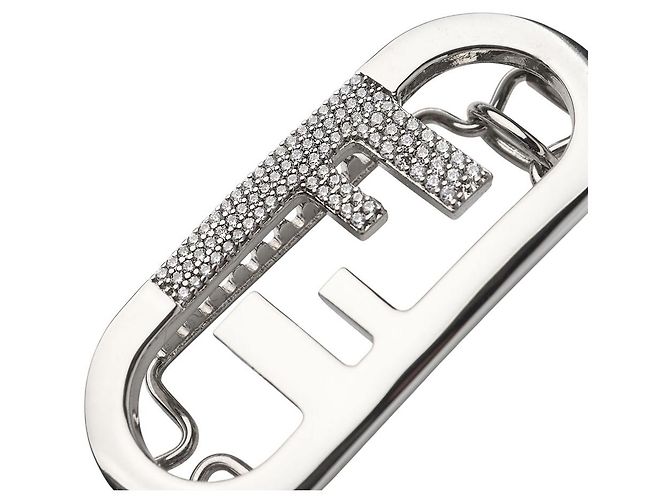 Fendi Fermi capelli Crystal Silver FF Lock - vista 2
