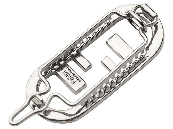 Fendi Fermi capelli Crystal Silver FF Lock - vista 3
