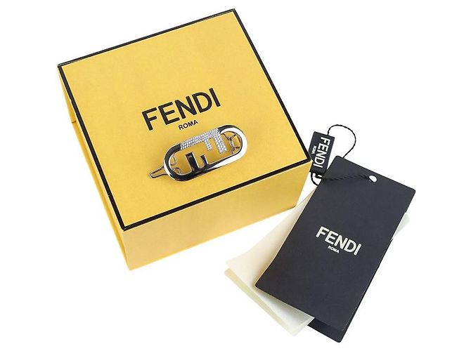 Fendi Fermi capelli Crystal Silver FF Lock - vista 6