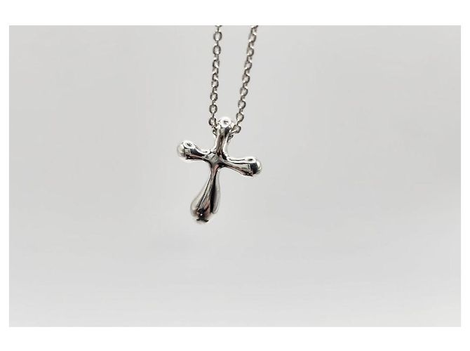 Tiffany & Co Collana con ciondolo croce Bean - vista 4