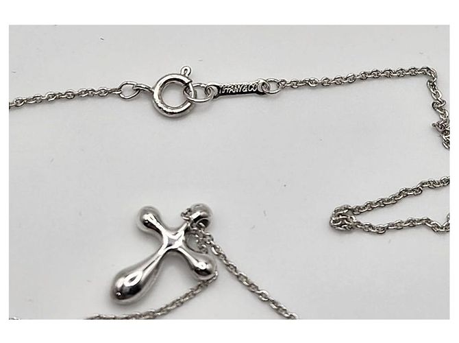 Tiffany & Co Collana con ciondolo croce Bean - vista 9