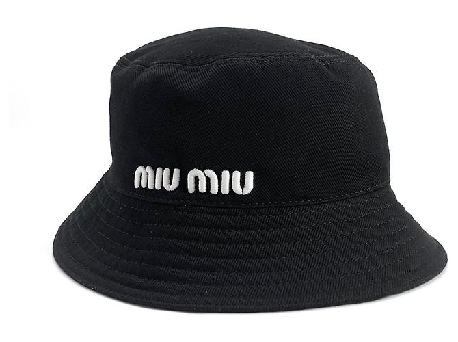 Miu Miu Logo Bucket Hat Blau - Ansicht 2
