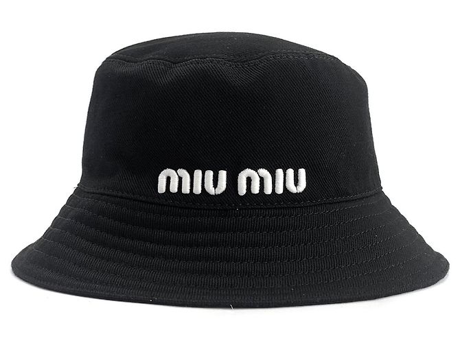 Miu Miu Logo Bucket Hat Blau - Ansicht 8