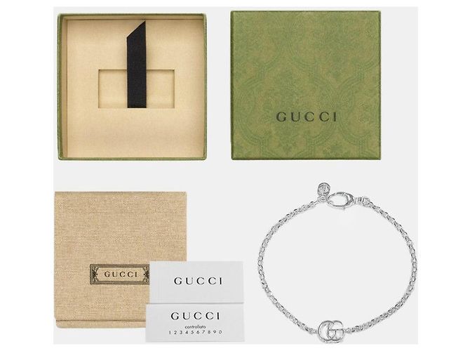 Gucci Bracciale GG Marmont con charm argento - vista 16