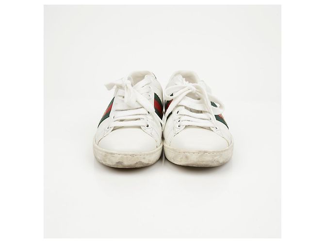 Gucci Baskets Ace Bee White - vue 3