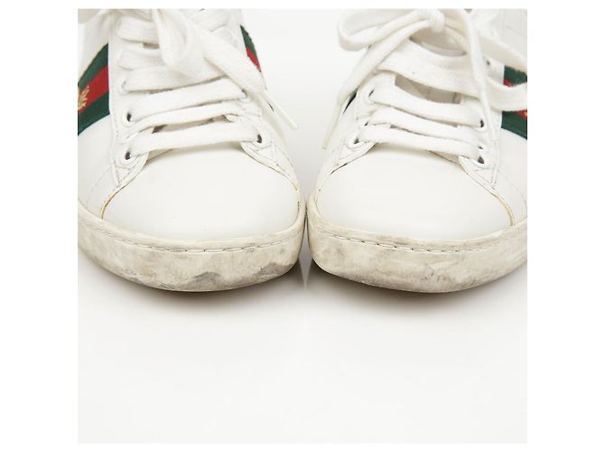 Gucci Baskets Ace Bee White - vue 4