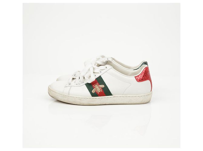 Gucci Baskets Ace Bee White - vue 5