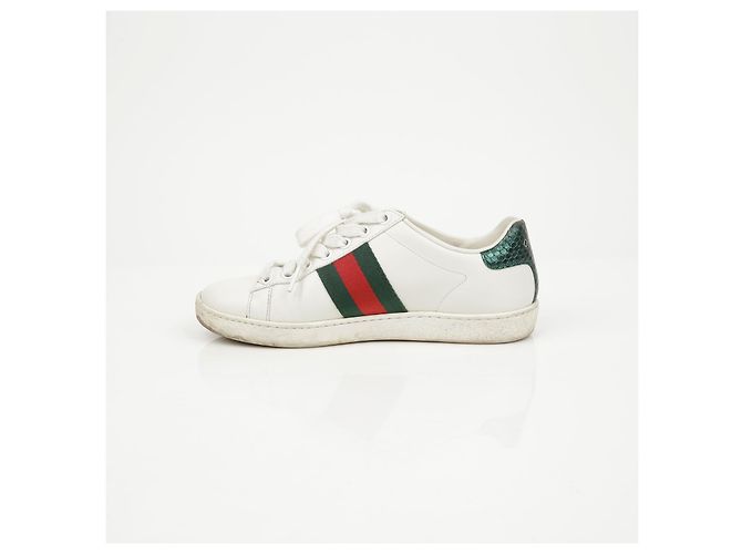 Gucci Baskets Ace Bee White - vue 8