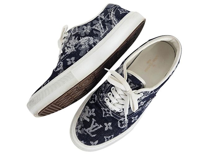 Louis Vuitton Sneakers Trocadero Monogram Denim - vista 3