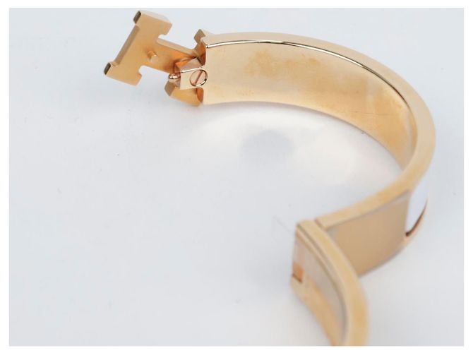 Hermès Bracciale Clikashu PM Blanc Gold - vista 10