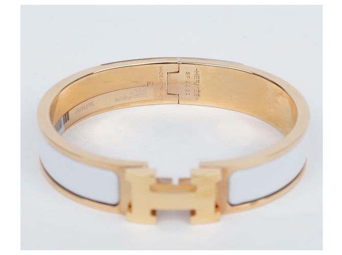 Hermès Bracciale Clikashu PM Blanc Gold - vista 3