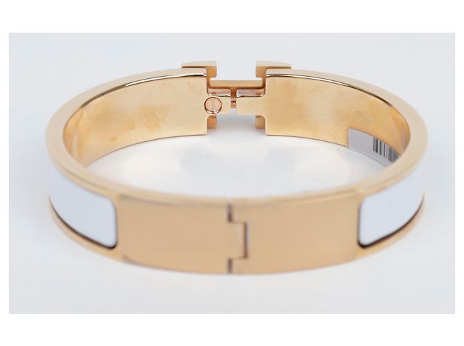 Hermès Bracciale Clikashu PM Blanc Gold - vista 4