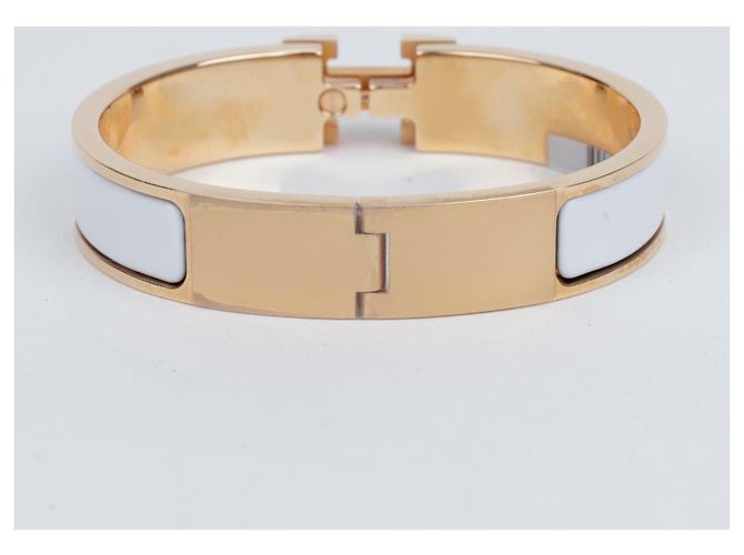 Hermès Bracciale Clikashu PM Blanc Gold - vista 5