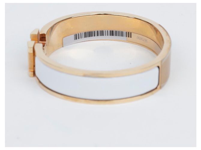 Hermès Bracciale Clikashu PM Blanc Gold - vista 6