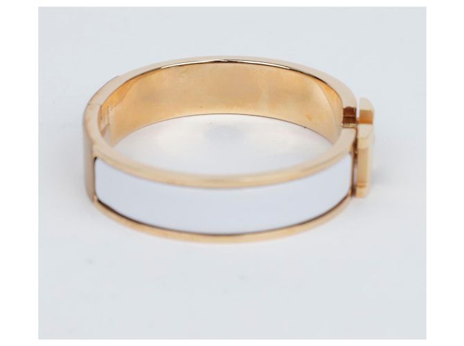 Hermès Bracciale Clikashu PM Blanc Gold - vista 7