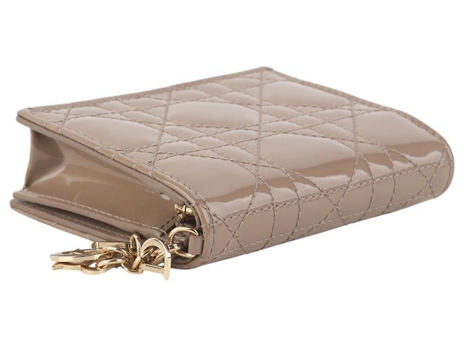 Dior Portafoglio Compatto in Cannage Vernice - vista 4