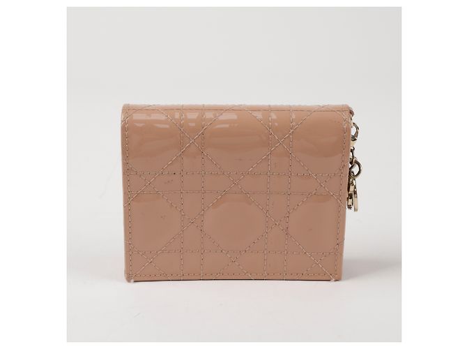 Dior Cartera Lady Mini Patent Cannage Rose de Vent - vista 3