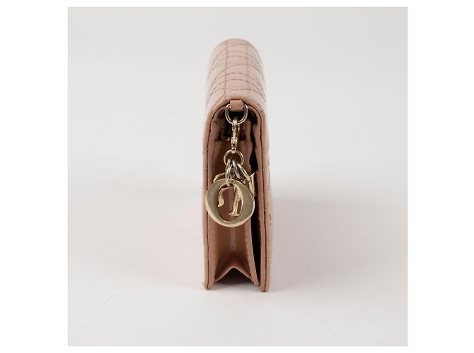 Dior Cartera Lady Mini Patent Cannage Rose de Vent - vista 4