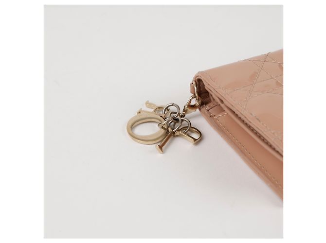 Dior Cartera Lady Mini Patent Cannage Rose de Vent - vista 6