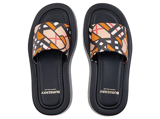 Burberry Ciabatte Canvas Slide Monogram Print da donna - vista 6