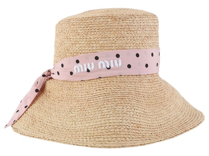 Miu Miu Bucket Hat aus Raffia und Rattan Größe - Ansicht 3