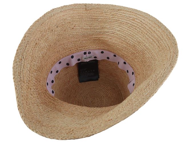 Miu Miu Bucket Hat aus Raffia und Rattan Größe - Ansicht 5