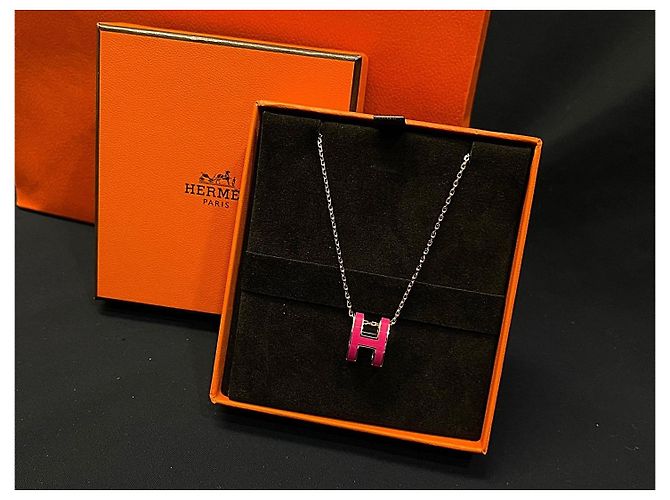 Hermès Collana Popash Rose Gold Hot Pink stamp: - vista 2