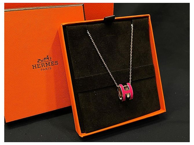 Hermès Collana Popash Rose Gold Hot Pink stamp: - vista 3