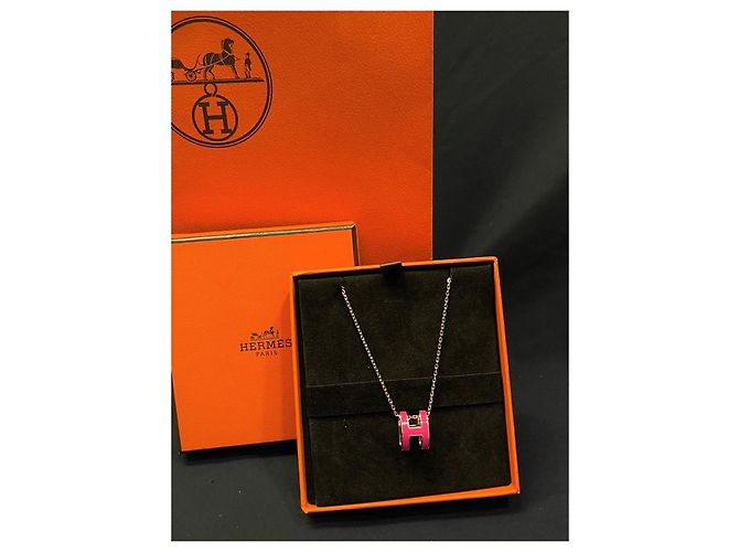 Hermès Collana Popash Rose Gold Hot Pink stamp: - vista 4