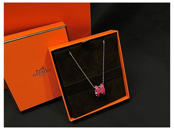 Hermès Collana Popash Rose Gold Hot Pink stamp: - vista 5