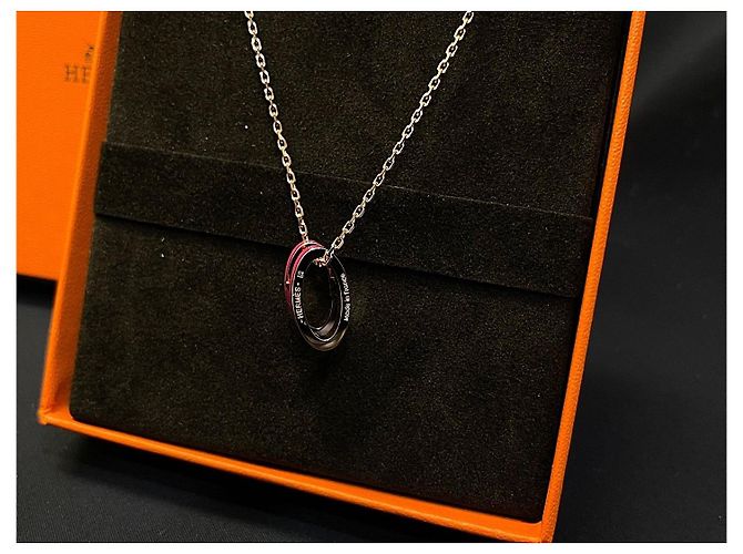 Hermès Collana Popash Rose Gold Hot Pink stamp: - vista 7