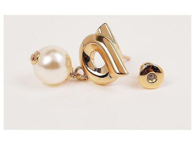 Salvatore Ferragamo Orecchini Gancini con perle da donna - vista 3