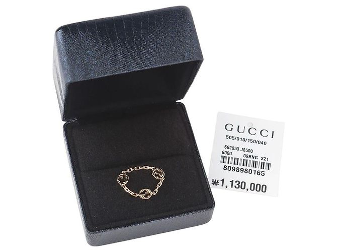 Gucci Anillo entrelazado de oro amarillo Talla - vista 5
