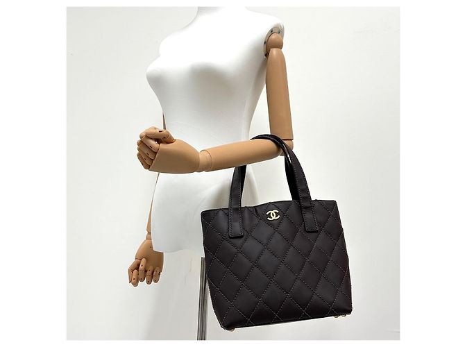 Chanel Borsa Tote Wild Stitch Gold Tone - vista 3