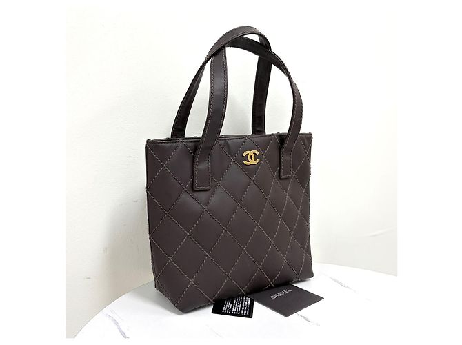 Chanel Borsa Tote Wild Stitch Gold Tone - vista 4